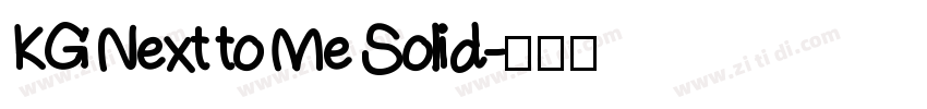 KG Next to Me Solid字体转换